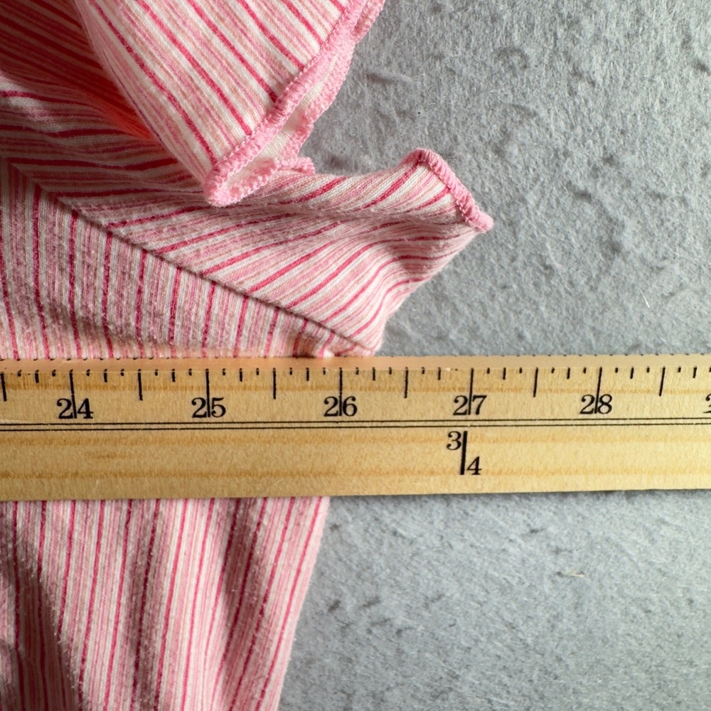 1388 | Karen Neuburger Striped Ribbed Knit Pajama Set Pink Womens 1X - Picture 4 of 13